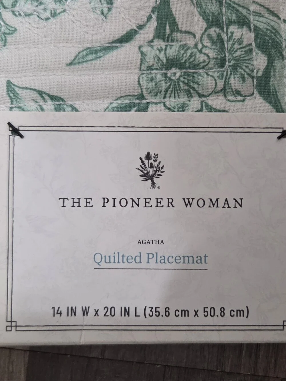2- Pioneer Woman Agatha Quilted Placemat 14